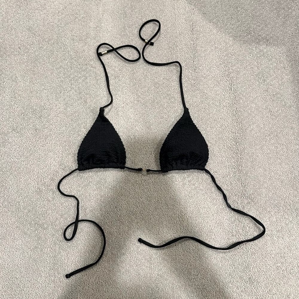 black bikini top